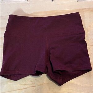 Fleo Power High Rise Maroon Shorts, 3.5” Inseam